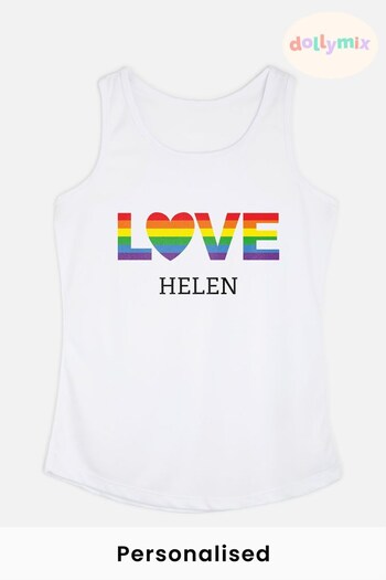 Personalised Womens Love Tank Top by Dollymix (Q08588) | £12