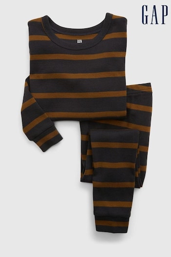 Gap Brown Stripe Long Sleeve Pyjama Set (Q09118) | £18