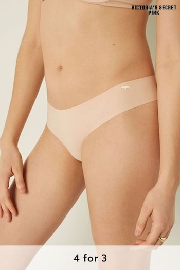 Victoria's Secret PINK Beige Nude Thong Smooth No Show Knickers (Q09130) | £9