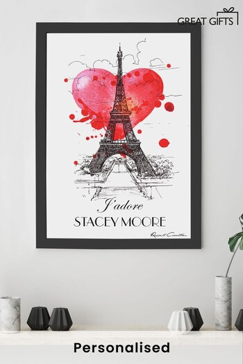 Personalised Framed J'Adore Print by Great Gifts (Q10195) | £20