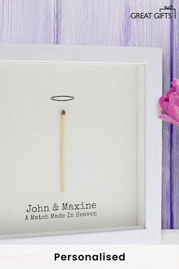 Personalised Framed A Match Made In Heaven Print by Great Gifts (Q10196) | £20