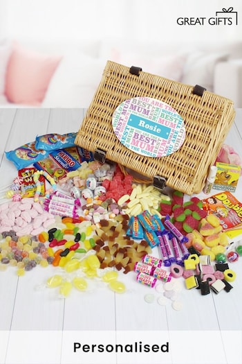 Personalised Best Mum Retro Sweet Hamper by Great Gifts (Q10201) | £45