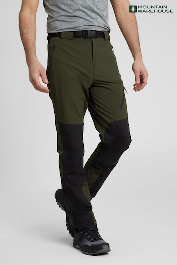 Mountain Warehouse Green Forest Mens Water-Resistant Trekking Trousers (Q10500) | £64