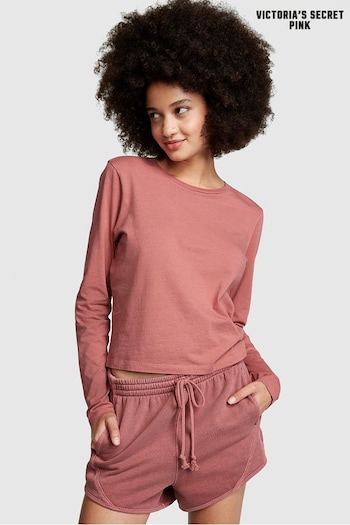 Victoria's Secret PINK Soft Begonia Pink Fleece Elevated Fleece Short (Q10549) | £30