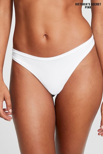Victoria's Secret PINK Optic White Thong Knickers (Q10550) | £9