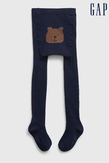 Gap Blue Brannan Bear Cable Knit Tights (Q10601) | £8