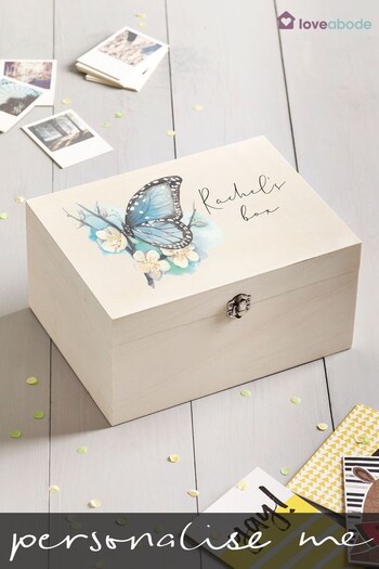 Personalised Remembrance Butterfly Box by Loveabode (Q10732) | £35