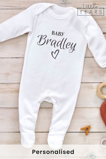 Personalised Baby's First Name Sleepsuit by Little Years (Q10760) | £16