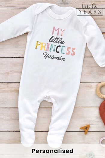 Personalised My Little Prince & Princess Sleepsuit by Little Years (Q10765) | £14