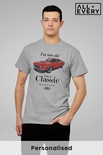 All + Every Heather Grey Ford Im Not Old Im A Classic Red Mustang Men's T-Shirt (Q11173) | £22