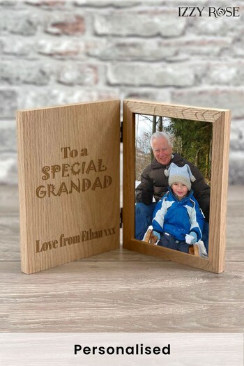 Personalised Best Grandad Engraved Wooden Picture Frame by Izzy Rose (Q11364) | £20