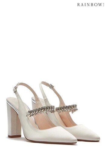 Rainbow Club Ivory Freya Bridal Sparkly Slingback Wedding Shoes (Q12723) | £110