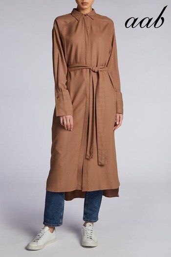 Aab Brown Loose Fit Shirt Dress (Q12876) | £62