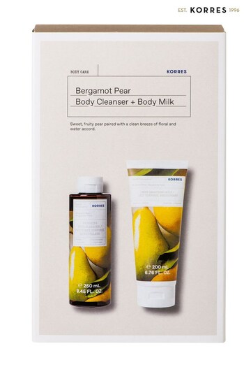 Korres Bergamot Pear Body Milk Cleanser Set (Q12938) | £23