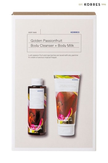 Korres Golden Passionfruit Body Milk Cleanser Set (Q12940) | £23