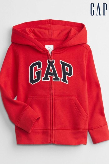 Gap Red Logo Zip Up Hoodie (12mths-5yrs) (Q13380) | £20