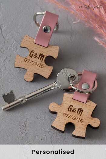 Personalised  Wooden Puzzle Set Of Keyrings by No Ordinary Gift (Q13655) | £20
