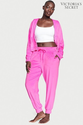 Victoria's Secret Pink Berry Graphic Pink Velour Jogger (Q13765) | £45
