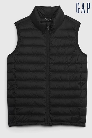 Gap Black Recycled Lightweight Puffer Gilet (Q15198) | £30