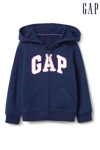 Gap Navy Blue Logo Zip Up Hoodie (Q15471) | £20