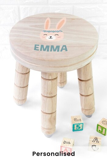 Personalised Cute Bunny Kids Stool by Treat Republic (Q16758) | £35