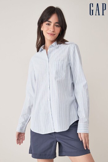 Gap Blue Stripe Stripe Long Sleeve Shirt (Q17340) | £35