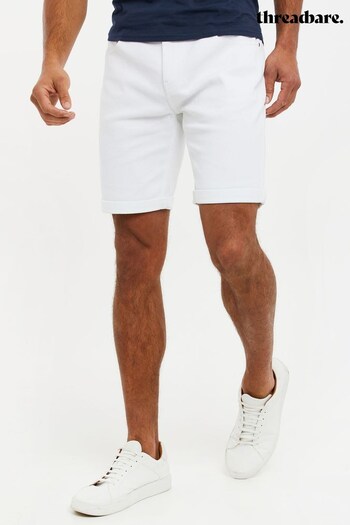 Threadbare White Cotton Chino Shorts (Q17424) | £20