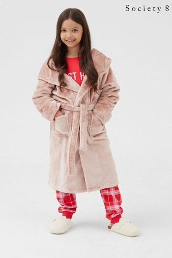 Society 8 Pink Reindeer Robe - Girls (Q17531) | £25