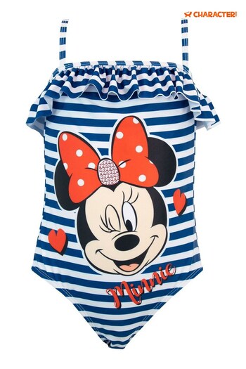 Character Blue Disney Minnie Mouse Licensing Girls Swimsuit (Q17817) | £14