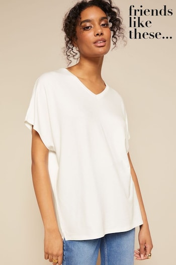 All Girls School Uniform Ivory Short Sleeve V Neck Tunic Top (Q17836) | £20