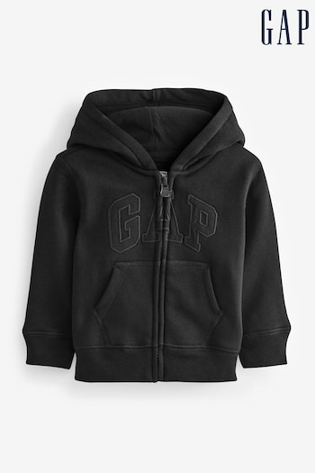 Gap Black Logo Zip Up Hoodie (Q18050) | £20