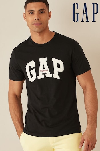 Gap Black Logo Short Sleeve Crew Neck T Shirt (Q18557) | £14