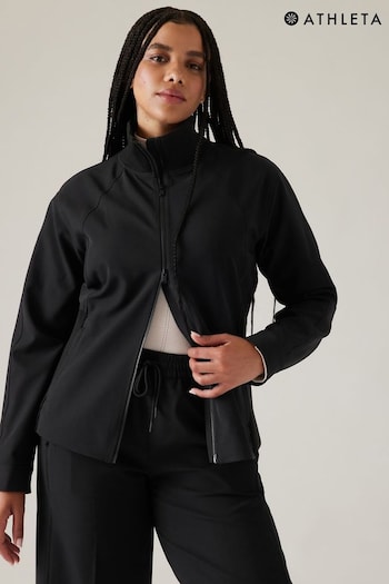 Athleta Black Stride Two Way Zip Through Jacket (Q18876) | £135
