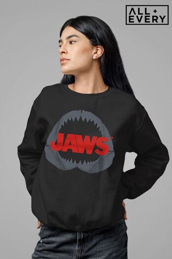 All + Every Black Jaws Shark Teeth Women's Sweatshirt (Q19625) | £36