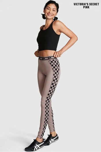 Victoria's Secret PINK Checkered Brown Ultimate High Waist Legging (Q19712) | £46