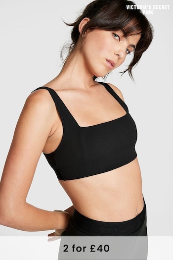 Victoria's Secret PINK Pure Black Non Wired Lightly Lined Sports Bra (Q19772) | £26