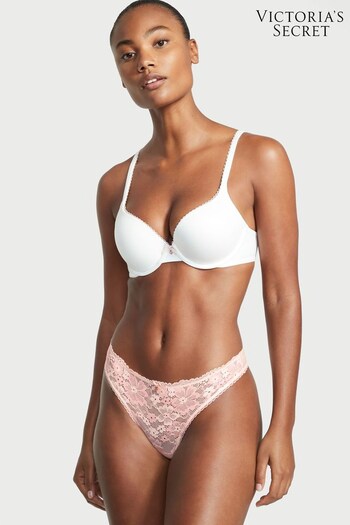 Victoria's Secret Purest Pink Lace Thong Knickers (Q20124) | £6