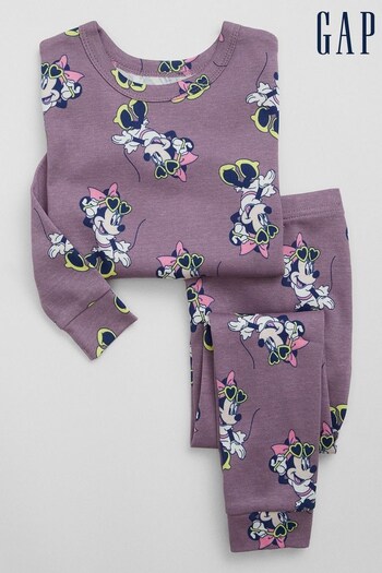 Gap Purple Disney Minnie Mouse Organic Cotton Pyjama Set (Q20191) | £20