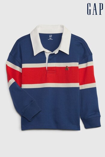 Gap Blue Logo Polo Long Sleeve Shirt (Q20192) | £25