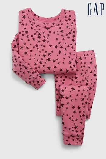 Gap Pink Organic Cotton Print Pyjama Set (Q20199) | £18