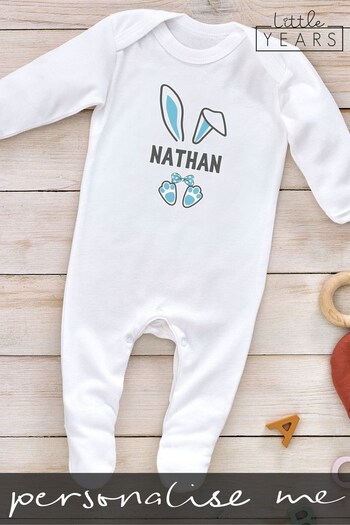 Personalised Easter Bunny Ears Sleepsuit by Little Years (Q20271) | £14