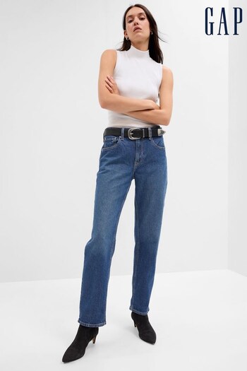 Gap Blue Mid Rise 90s Loose Jeans Script with Washwell (Q20441) | £45