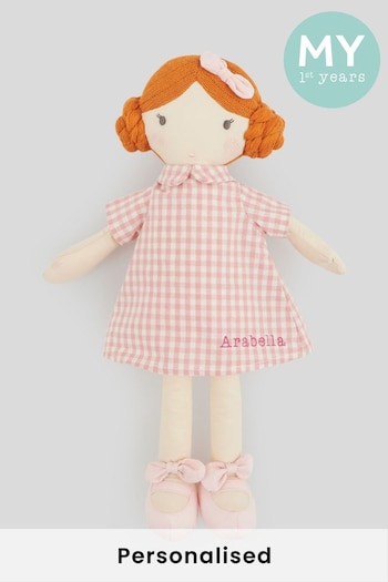 Personalised My 1st Doll in Pink Dress with Red Hair by My 1st Years (Q20509) | £26