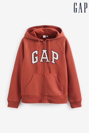Gap Orange Logo Zip Up Hoodie (Q20893) | £35