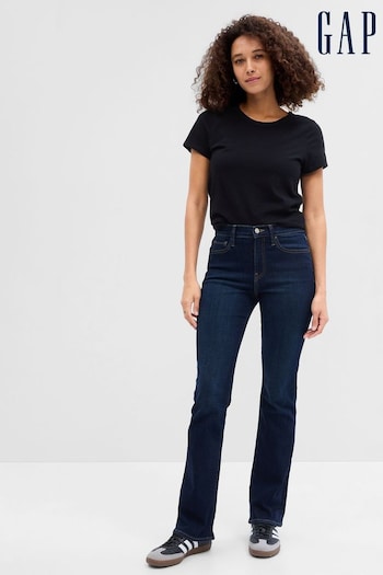 Gap Dark Wash Blue Mid Rise Bootcut Jeans with Washwell (Q21028) | £45