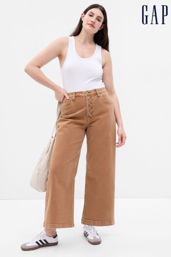 Gap Brown High Waisted Ankle Jeans with Washwell (Q21029) | £55