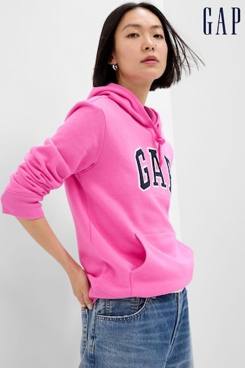 Gap Pink Arch Logo Fleece Hoodie (Q21032) | £40