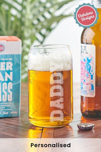 Personalised Name Beer Can Glass by Oakdene Designs (Q21326) | £19
