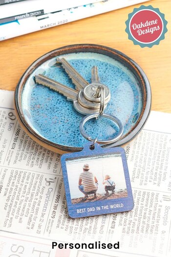 Personalised Wooden Photo Keyring by Oakdene Designs (Q21328) | £12