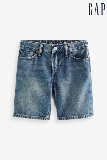Gap Mid Wash Blue Blue Loose Denim footed Shorts (Q21757) | £22